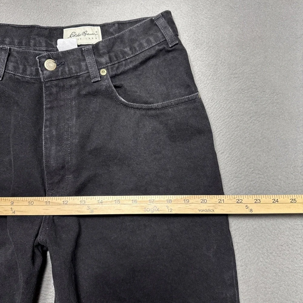 Vintage Eddie Bauer Jeans Mens Sz 34 (30x31) Black Relaxed Straight Workwear USA